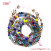 Handmade  Reading Glasses Chain For Women Sunglasses Cords Casual 3mm electroplated Glass Beaded Eyeglass Masks Chain