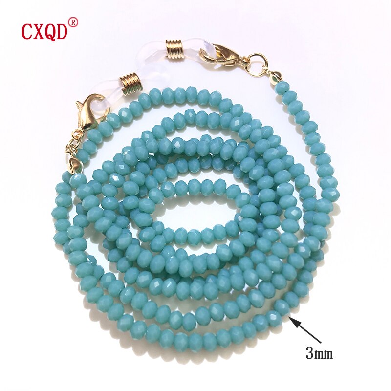 Handmade  Reading Glasses Chain For Women Sunglasses Cords Casual 3mm electroplated Glass Beaded Eyeglass Masks Chain