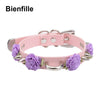 Handmade Harajuku PU Leather Spiked Flower Collar Necklace Kawaii Cosplay Slave Rose Spikes Pastel Gothic Punk Harajuku Choker