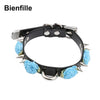 Handmade Harajuku PU Leather Spiked Flower Collar Necklace Kawaii Cosplay Slave Rose Spikes Pastel Gothic Punk Harajuku Choker