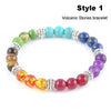 Handmade Natural 7 Chakra Bead Stone Bracelets for Women Reiki Healing Yoga Bracelet Strand Beaded Bracelet Men