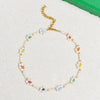 Handmade Natural Pearl Mix And Match Colorful Beaded Florets Ladies Short Necklace Jewelry Accessories Exquisite Gifts