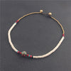 Handmade Nepal Stone White Beaded Chain Round Charm Choker Statement Necklaces For Women Female Bohemian Jewelry