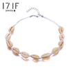 Handmade Shell Short Choker Necklace Rope Chain Natural Seashell Hawaiian Beach Personality Casual Accessories Collar Jewelry