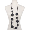 Handmade Statement Long Necklace For Mom Goth Large Round Beads Foam Rubber Pendant Necklace Retro Women Clothes Jewellery Decor