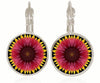Handmade Sunflower Glass Cabochon Stud Earrings Fashion OM Symbol Earrings Jewelry Mandala Flower Earrings Online Shopping India