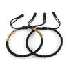 Handmade Tibetan Buddhist Lucky Rope Bracelets Bangles Black & Red Thread Adjustable Knots Bracelet for Women Men Wrist Jewelry