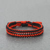 Handmade Tibetan Buddhist Lucky Rope Bracelets Bangles Black & Red Thread Adjustable Knots Bracelet for Women Men Wrist Jewelry