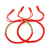 Handmade Tibetan Buddhist Lucky Rope Bracelets Bangles Black & Red Thread Adjustable Knots Bracelet for Women Men Wrist Jewelry
