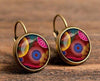 Handmade Women Fashion Earrings Jewelry Mandala Henna Flower Stud Earrings Yoga OM Symbol Buddhism Zen Earrings Online Shopping