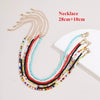 HangZhi 2022 7pcs/set Boho Colorful Resin Seeds Beads Necklaces Clavicle Choker Collars for Women Party Jewelry Fashion