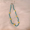 HangZhi 2021  5 pcs/set Daisy Flower Colorful Beads Clavicle Choker Necklace for Women Girls Spring Summer Jewelry