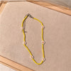 HangZhi 2021  5 pcs/set Daisy Flower Colorful Beads Clavicle Choker Necklace for Women Girls Spring Summer Jewelry