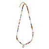 HangZhi 2021 Colorful Enamel Daisy Flower Beads Pearl Necklace Stacking Choker Necklace for Women Girls Boho Jewelry
