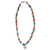 HangZhi 2021 Colorful Enamel Daisy Flower Beads Pearl Necklace Stacking Choker Necklace for Women Girls Boho Jewelry