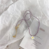 HangZhi 2022 Korean Sweet Colorful Acrylic Flower Little Daisy Pendant Bohemia Beaded Necklace for Women Party Jewellery