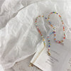 HangZhi 2022 Korean Sweet Colorful Acrylic Flower Little Daisy Pendant Bohemia Beaded Necklace for Women Party Jewellery