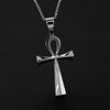 HaoYi Egypt Cruz Necklace For Men Symbol of life Charms Vintage Geometric Pendant Stainless Steel Jewelry