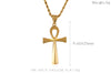 HaoYi Egypt Cruz Necklace For Men Symbol of life Charms Vintage Geometric Pendant Stainless Steel Jewelry