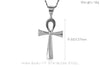 HaoYi Egypt Cruz Necklace For Men Symbol of life Charms Vintage Geometric Pendant Stainless Steel Jewelry