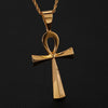 HaoYi Egypt Cruz Necklace For Men Symbol of life Charms Vintage Geometric Pendant Stainless Steel Jewelry
