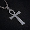 HaoYi Egyptian Cruz Pendant Necklace Symbolizes Life Charm Classic Men's Stainless Steel Jewelry