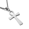 HaoYi Egyptian Cruz Pendant Necklace Symbolizes Life Charm Classic Men's Stainless Steel Jewelry