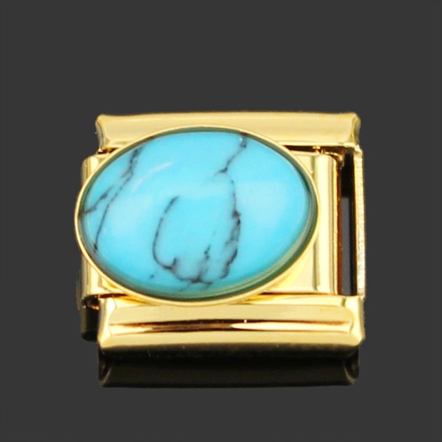 2020 1Pcs 9mm Width Original Daisy 7 Color High-end Italian Charm Fit Bracelet Stainless Steel Jewelry Making DJ055