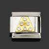 2020 9mm Width Original Daisy 26 Letters A-Z Rhinestone Italian Charm Fit Bracelet Stainless Steel Jewelry Making DJ041