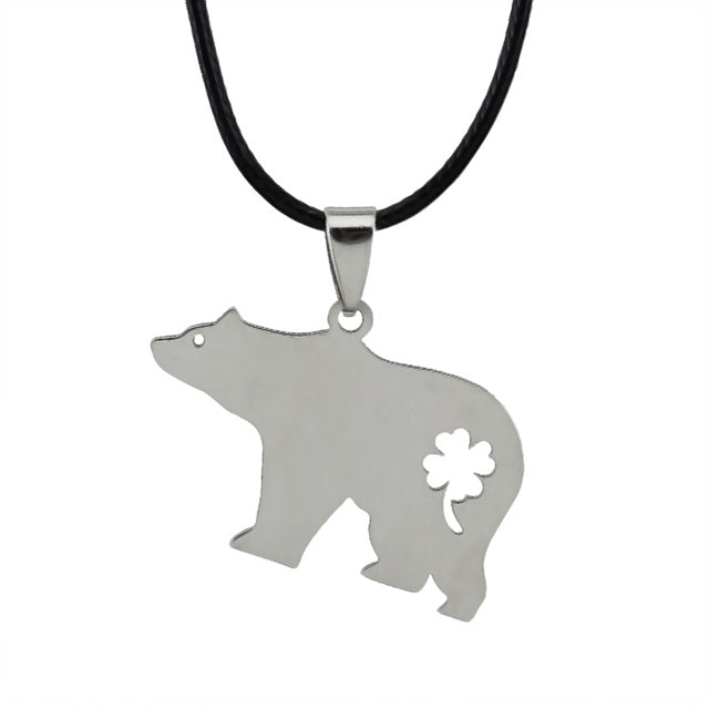 2020 New Women/Men's Jewelry Stainless Steel Little Cute Wolf rhino Horse Pendant Short 17 Necklace For Lady Men SS10