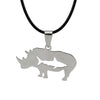 2020 New Women/Men's Jewelry Stainless Steel Little Cute Wolf rhino Horse Pendant Short 17 Necklace For Lady Men SS10