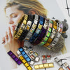 Hapiship 2021 Women's Jewelry 9mm Width Itanlian Elastic Charm Bracelet    Stainless Steel Bangle ST-