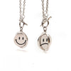 Happy Unhappy Swiveling Coin Pendant Necklace Choker Toggle Clasp Cool Jewelry