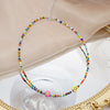 Happy smile face bead choker necklace for women colorful beads bohemia summer necklace outer banks  items