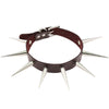 Harajaku Gothic Cool Metal Long Spiked Rivet PU Leather Chokers Necklaces for Girls Women Jewelry Punk  Collar Belt Necklace