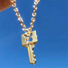 Harajuku Bunny Head Key Lock Pendant Necklace for Women Cute Animal Neck Chain Paired Necklace Couple Gifts 2021 Trendy Jewelry