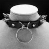 Choker Goth Satan Inverted Peter's Cross Necklace Stainless Steel PU Leather Cosplay Anime Necklaces Jewelry Gift