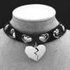 Choker Goth Satan Inverted Peter's Cross Necklace Stainless Steel PU Leather Cosplay Anime Necklaces Jewelry Gift