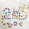 Harajuku Colorful Rainbow Beads Choker Necklace Y2K Trendy Korean Flower Irregular Pendant Necklace Beads For Jewelry