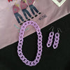 Harajuku Disco 90s Lilac Collar Necklaces Ins Cool Punk Multicolor Acrylic Necklaces for Women Girl Party Gifts