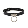 Harajuku Geometric Love Chocker Dark Black Collar Retro Black Leather Neckband Clavicle Goth Necklace Rock Jewelry Gifts