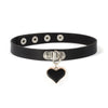 Harajuku Geometric Love Chocker Dark Black Collar Retro Black Leather Neckband Clavicle Goth Necklace Rock Jewelry Gifts