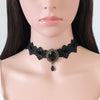 Harajuku Goth Lace Choker Necklaces For Women Aesthetic Crystal Flannel Necklace Gothic Punk Collar Slytherin Bohemian Jewelry