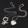 Harajuku INTERNET IGIRL letter necklace Punk Cat shape Pendant necklace Personality girl SHE DEVIL stainless steel Jewellery
