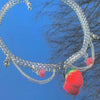 Harajuku Mushroom Flower Strawberry Necklace for Women Girl Metal Thick Chain Choker Necklace Y2K Jewelry 90s Gifts
