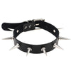 Harajuku Punk Black Spike Rivets Choker Necklace Fetish PU Leather Anime Necklaces Women Chokers Collar Bondage Harness Necklace