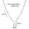 Harajuku Punk Thorns Iron Unisex PadLock Pendant Necklace Hip Hop Necklaces Streetwear Choker Necklace for Women Men Jewelry