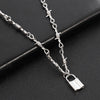 Harajuku Punk Thorns Iron Unisex PadLock Pendant Necklace Hip Hop Necklaces Streetwear Choker Necklace for Women Men Jewelry