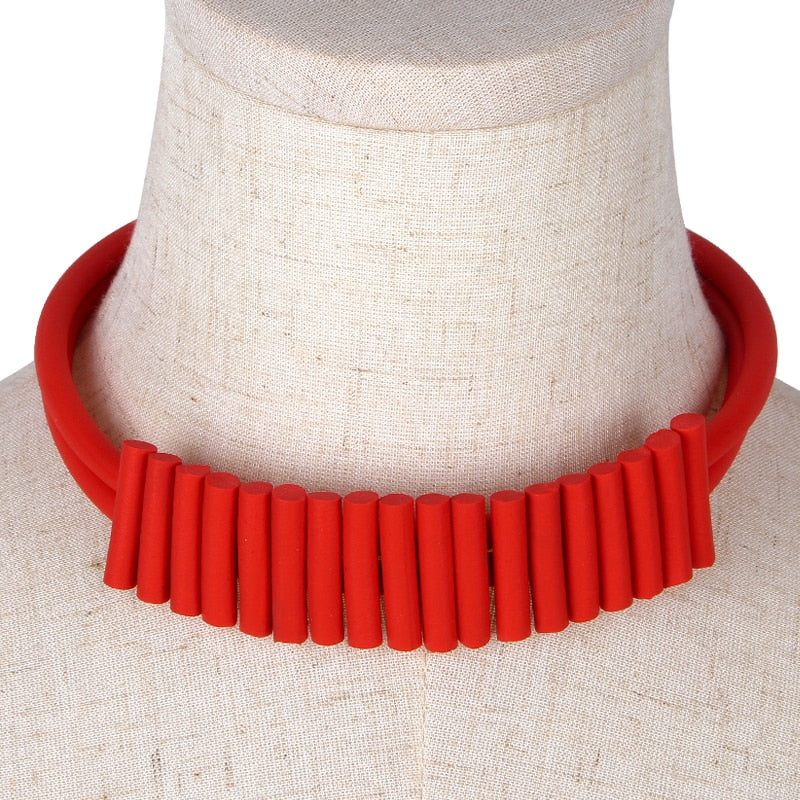 Harajuku Rope Choker Necklace Women Handmade Original Design Rubber Necklace Ethnic Charm Neck Jewelry Rock Party Accessories