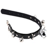 Harajuku Sexy Bell Choker Necklaces for Women Girls Cosplay Jewelry Perform Accessories Collar PU Leather Clavicle Neckband